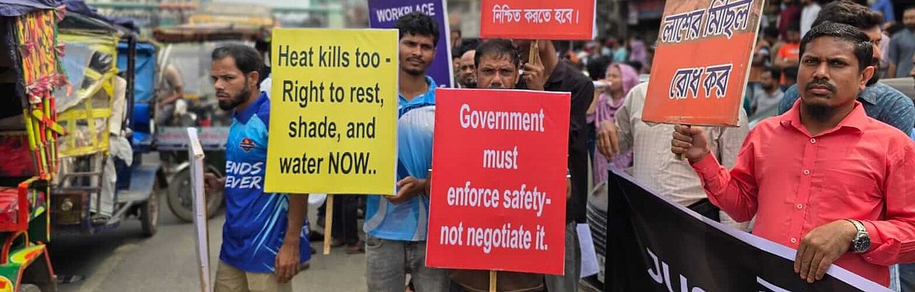 Demonstrationen von Arbeiter*innen am Rana-Plaza-Gedenktag